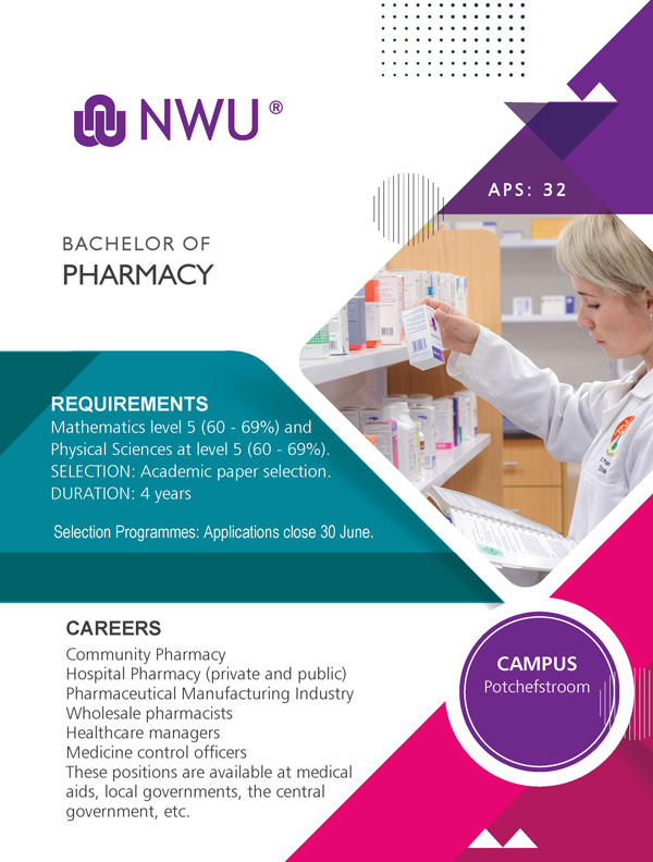 Study Pharmacy Pharmacy Health Sciences Nwu North West University